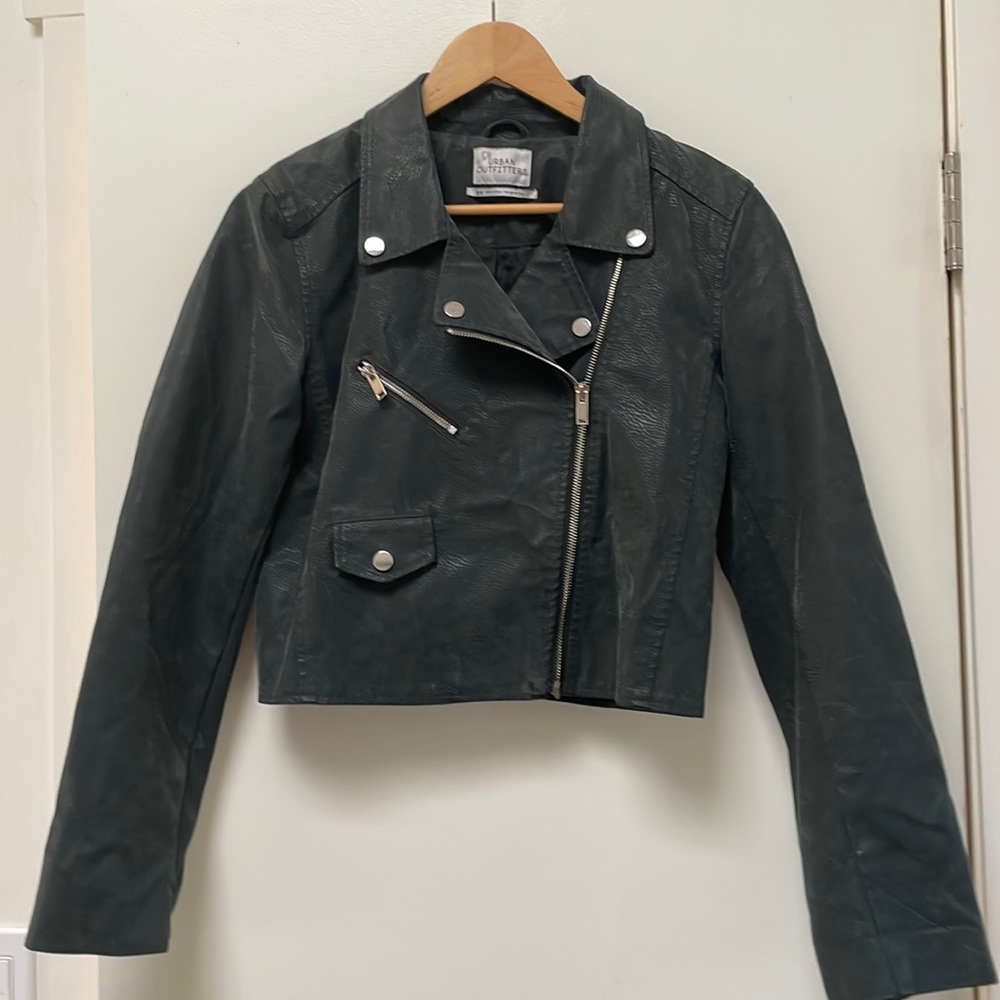 Cropped moto faux suede from Urban Outfitters